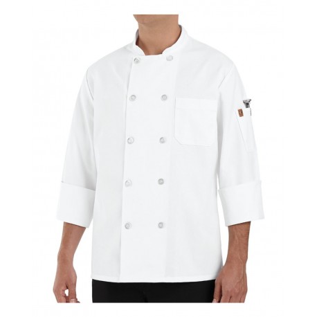 0415 Chef Designs 0415 Ten Pearl Button Chef Coat WHITE