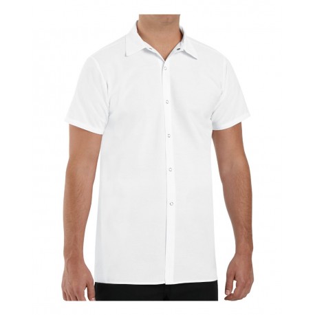5050L Chef Designs 5050L Poly/Cotton Cook Shirt Longer Length WHITE