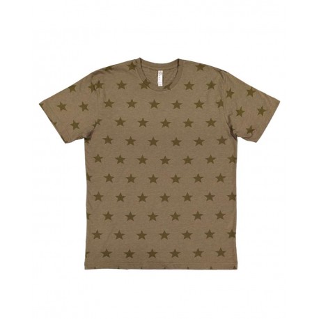 3929 Code Five 3929 Star Print Tee Military Green Star
