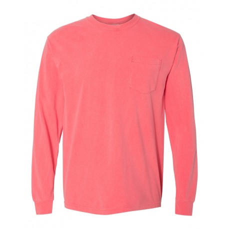 4410 Comfort Colors 4410 Garment-Dyed Heavyweight Long Sleeve Pocket T-Shirt WATERMELON