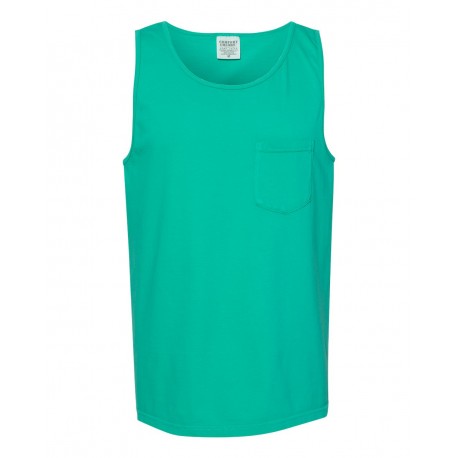 9330 Comfort Colors 9330 Garment-Dyed Heavyweight Pocket Tank Top ISLAND GREEN