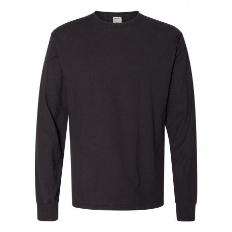 GDH200 ComfortWash by Hanes GDH200 Garment Dyed Long Sleeve T-Shirt BLACK