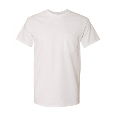 5300 Gildan 5300 Heavy Cotton Pocket T-Shirt WHITE