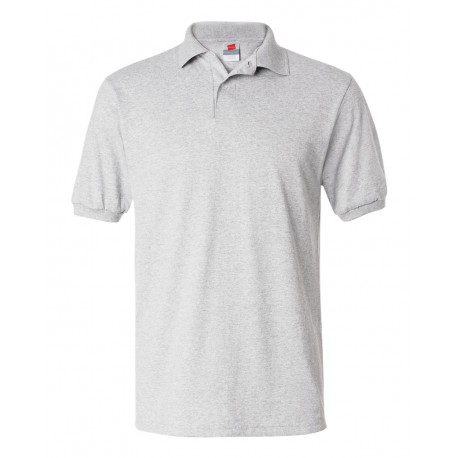 054X Hanes 054X Ecosmart Jersey Polo ASH