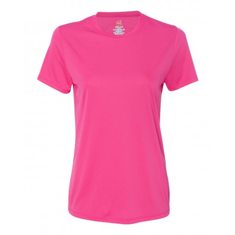 4830 Hanes 4830 Cool DRI Women's Performance T-Shirt WOW PINK