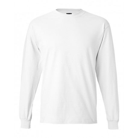 5186 Hanes 5186 Beefy-T Long Sleeve T-Shirt WHITE
