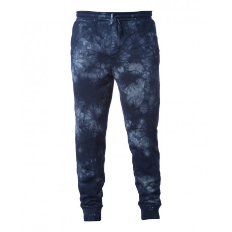 PRM50PTTD Independent Trading Co. PRM50PTTD Tie-Dyed Fleece Pants Tie Dye Navy