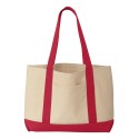 8869 Liberty Bags NATURAL/ RED