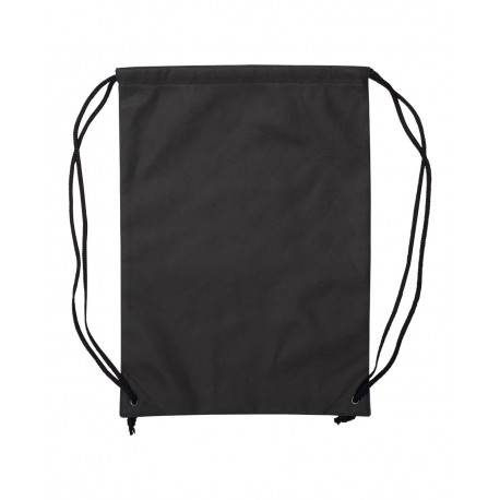 A136 Liberty Bags A136 Non-Woven Drawstring Backpack BLACK