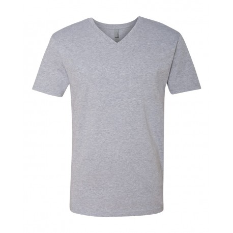 3200 Next Level 3200 Cotton V-Neck T-Shirt HEATHER GREY