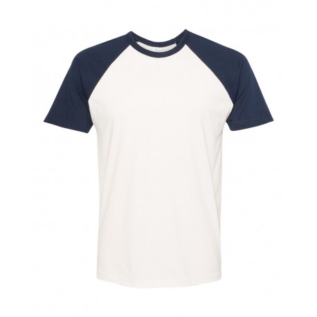 3650 Next Level 3650 Cotton Raglan T-Shirt Midnight Navy/ Natural