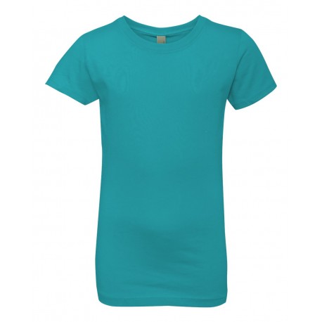 3710 Next Level 3710 Girls' Cotton Princess T-Shirt TAHITI BLUE