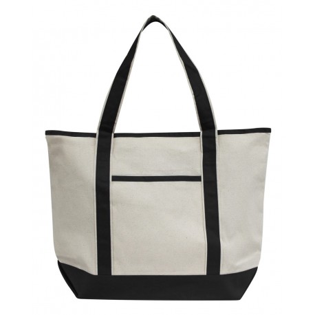 OAD103 OAD OAD103 Promotional Heavyweight Large Beach Tote NATURAL/ BLACK
