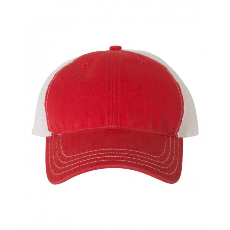 111 Richardson 111 Garment-Washed Trucker Cap RED/ WHITE