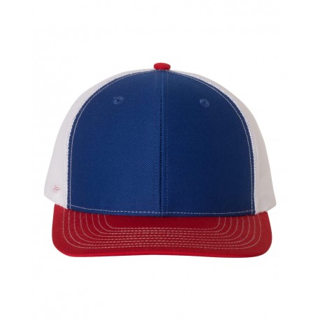 112 Richardson 112 Snapback Trucker Cap Royal/ White/ Red