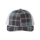 112P Richardson Plaid Print Charcoal/ Columbia Blue/ White