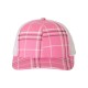 112P Richardson Plaid Print Hot Pink/ Black/ White
