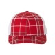 112P Richardson Plaid Print Red/ Charcoal/ White