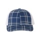 112P Richardson Plaid Print Royal/ Charcoal/ White