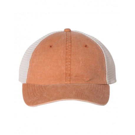 SP510 Sportsman SP510 Pigment-Dyed Trucker Cap Texas Orange/ Stone