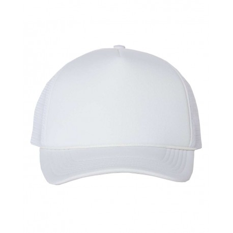 VC700 Valucap VC700 Foam Mesh-Back Trucker Cap WHITE/ WHITE