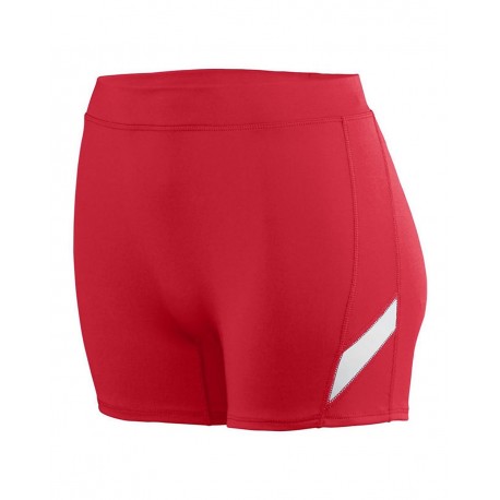1336 Augusta Sportswear 1336 Girls' Stride Shorts RED/ WHITE