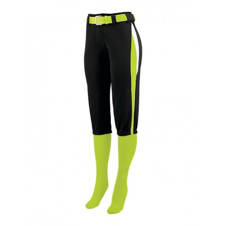 1340 Augusta Sportswear 1340 Women's Comet Pants Black/ Lime/ White