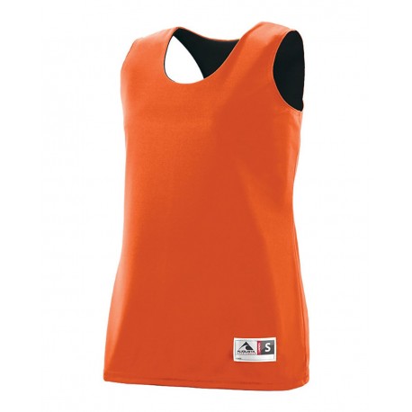 147 Augusta Sportswear 147 Women's Reversible Wicking Tank Top ORANGE/ BLACK
