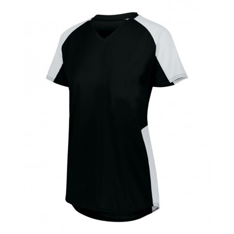 1523 Augusta Sportswear 1523 Girls' Cutter Jersey BLACK/ WHITE
