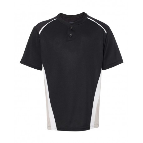 1526 Augusta Sportswear 1526 Youth RBI Performance Jersey Black/ Silver Grey/ White