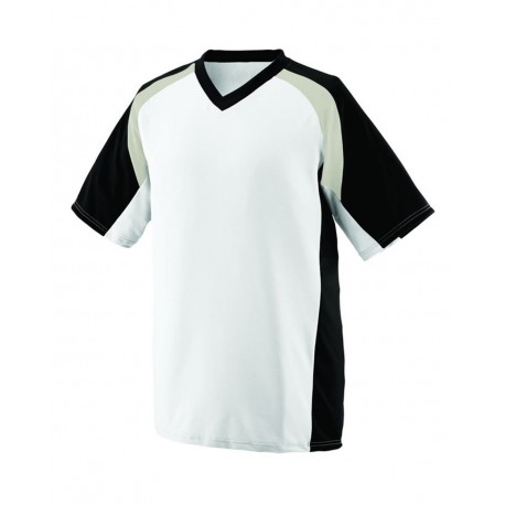 1535 Augusta Sportswear 1535 Nitro Jersey White/ Black/ Silver Grey
