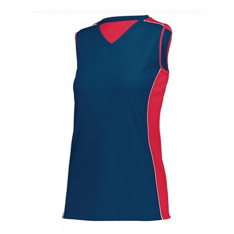 1677 Augusta Sportswear 1677 Girls' Paragon Jersey NAVY/ RED/ WHITE