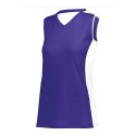 1677 Augusta Sportswear Purple/ White/ Silver Grey