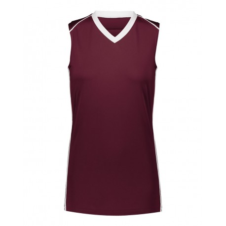1688 Augusta Sportswear 1688 Girls' Rover Jersey MAROON/ WHITE