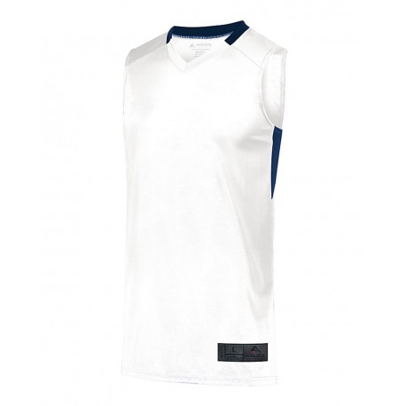 1731 Augusta Sportswear 1731 Youth Step-Back Basketball Jersey WHITE/ NAVY