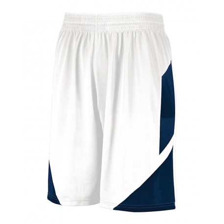 1733 Augusta Sportswear 1733 Step-Back Basketball Shorts WHITE/ NAVY