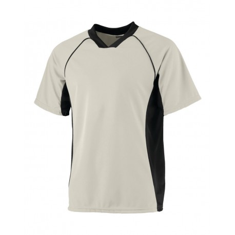 243 Augusta Sportswear 243 Wicking Soccer Shirt SILVER/ BLACK