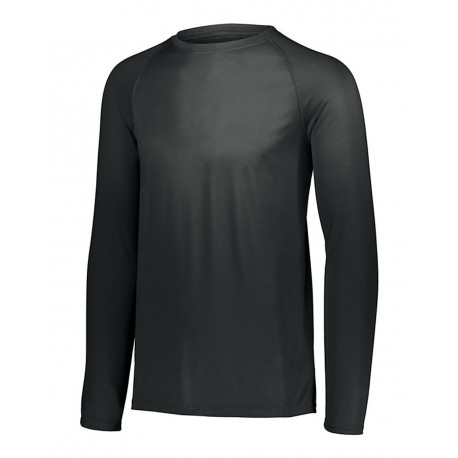 2796 Augusta Sportswear 2796 Youth Attain Wicking Long Sleeve Shirt BLACK