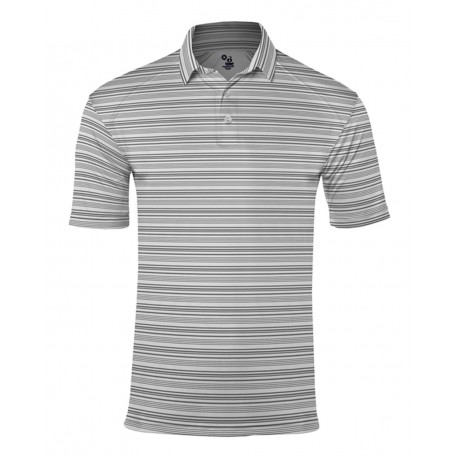 3325 Badger 3325 Striped Sport Shirt GRAPHITE