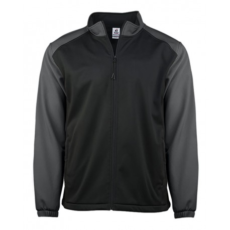 7650 Badger 7650 Soft Shell Sport Jacket BLACK/ GRAPHITE
