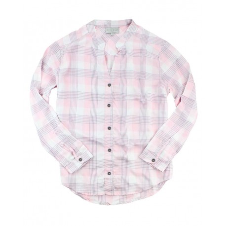 FL01 Boxercraft FL01 Women's Loungelite Button-Back Shirt Pink/ White/ Grey