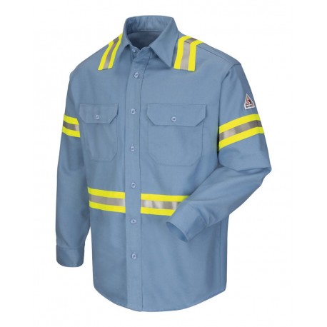 SLDTL Bulwark SLDTL Enhanced Visibility Uniform Shirt - Long Sizes LIGHT BLUE