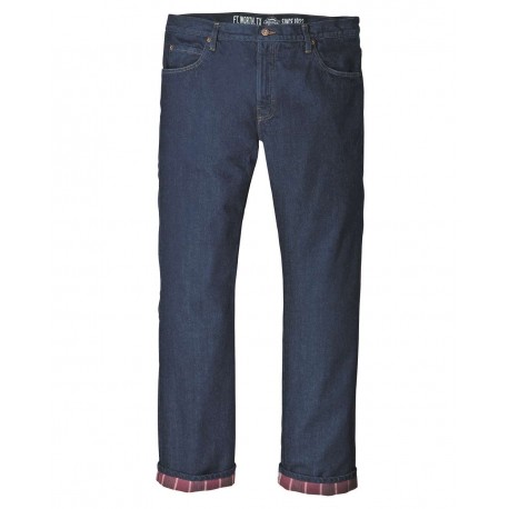 DD21 Dickies DD21 Flannel Lined Jeans Rinsed Indigo Blue - 30I