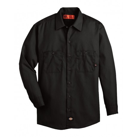 L535L Dickies L535L Industrial Long Sleeve Work Shirt - Long Sizes BLACK