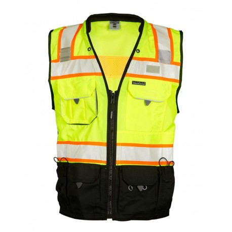 S5002-5003 Kishigo S5002-5003 Premium Black Series Surveyors Vest LIME