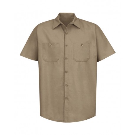 SP24 Red Kap SP24 Industrial Short Sleeve Work Shirt KHAKI