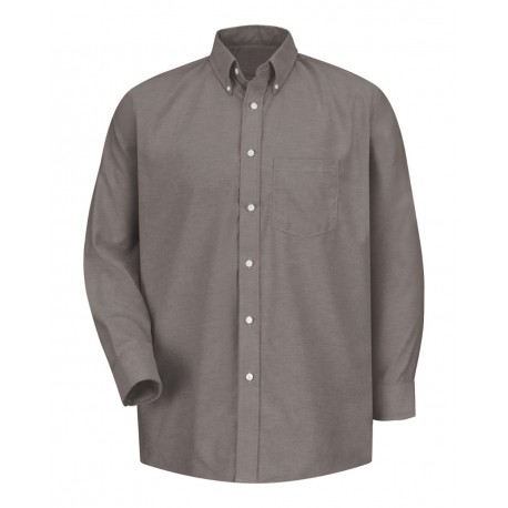 SR70 Red Kap SR70 Executive Oxford Long Sleeve Dress Shirt GY-Grey 33
