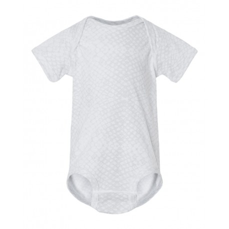 4424 Rabbit Skins 4424 Infant Fine Jersey Bodysuit White Reptile