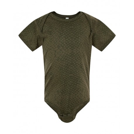 4424 Rabbit Skins 4424 Infant Fine Jersey Bodysuit Green Reptile