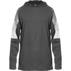 Badger 2211 Youth Lineup Hooded Long Sleeve T-Shirt